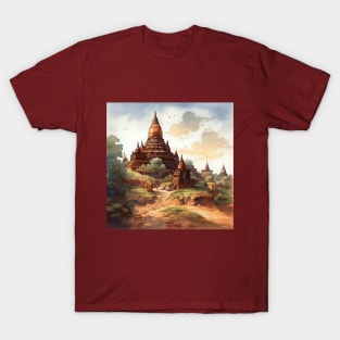 Illustration of Bagan, Myanmar T-Shirt